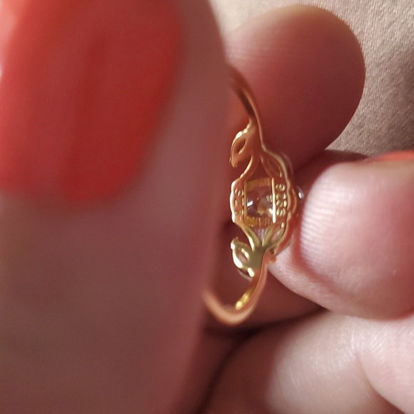 STERLING SILVER GOLD TONE RING - Picture 3 of 3